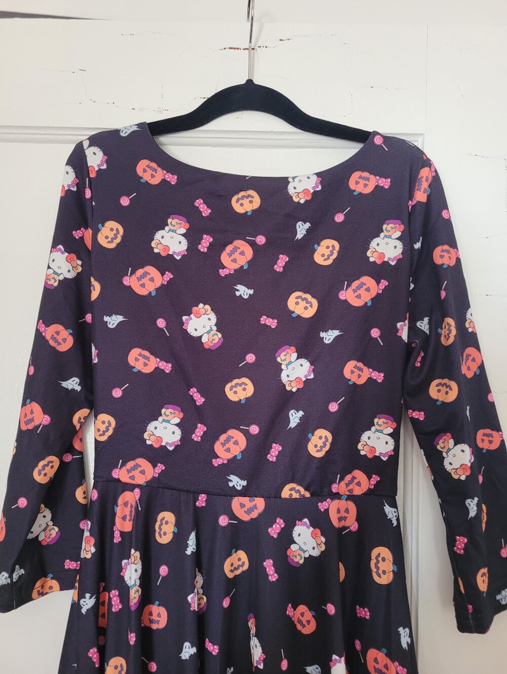 Unique Vintage Hello Kitty Halloween Treats Nicole Swing Dress, Small - Picture 2 of 5